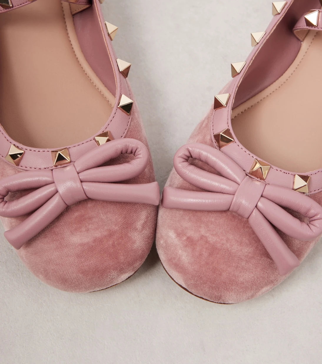 Valentino Garavani - Rockstud velvet ballet flats