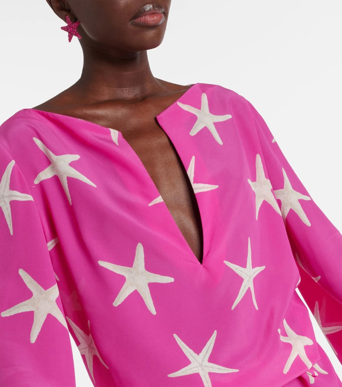 Valentino - Printed silk minidress