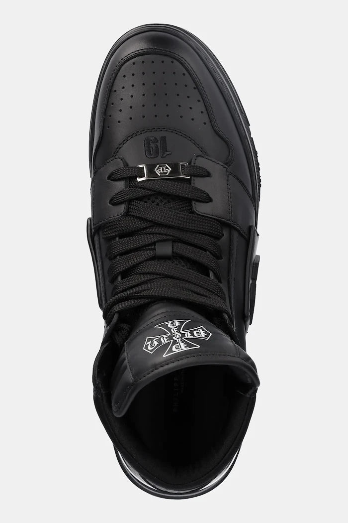 Кожени маратонки Philipp Plein Phantom Kicks High Top