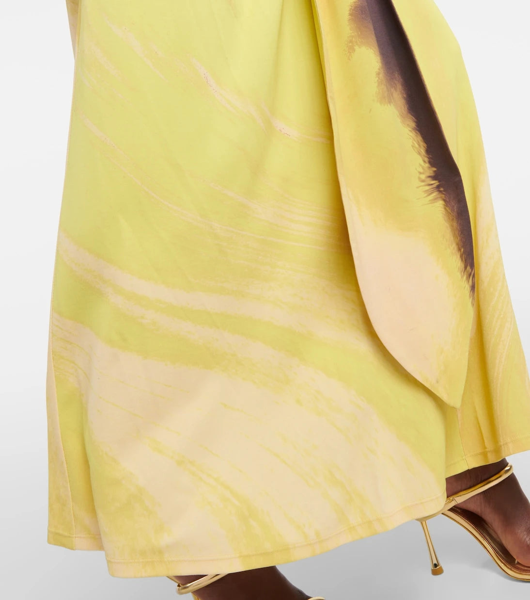 Simkhai - Anika printed draped midi skirt