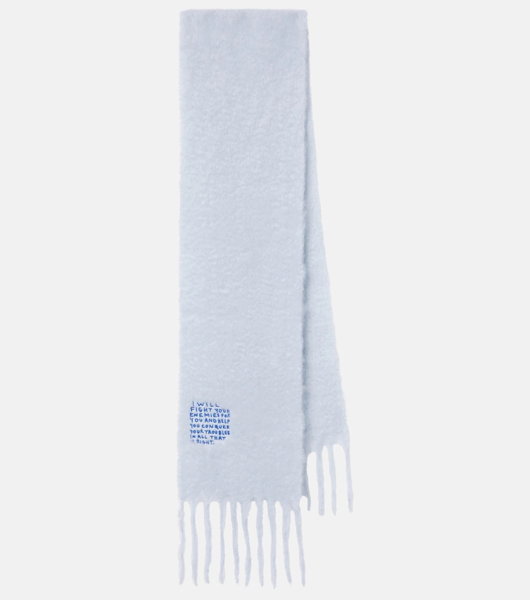 Loewe - Embroidered mohair and wool-blend scarf