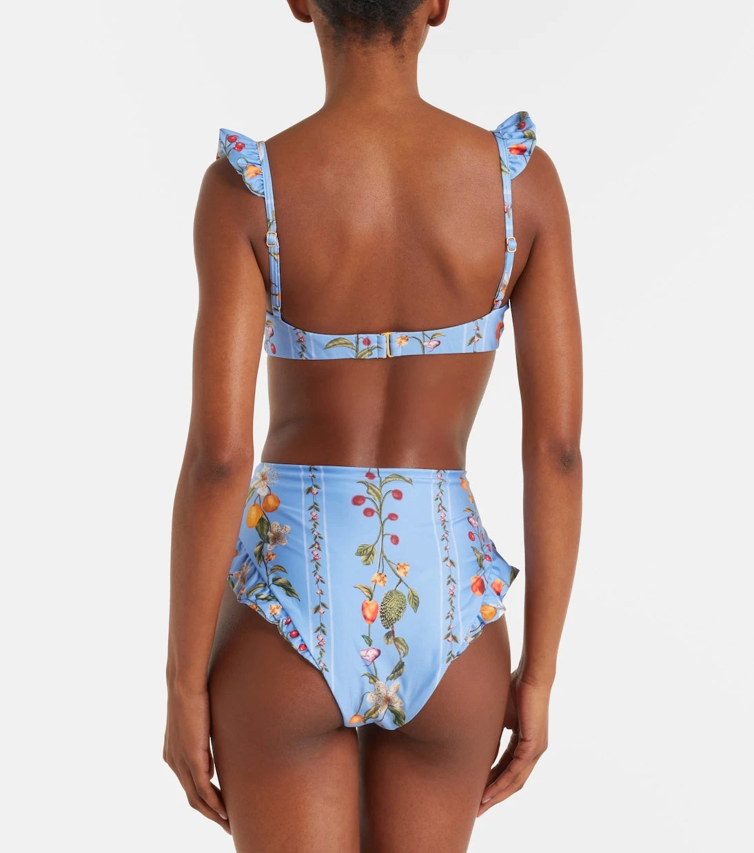 Agua by Agua Bendita - Jengibre printed ruffled bikini bottoms