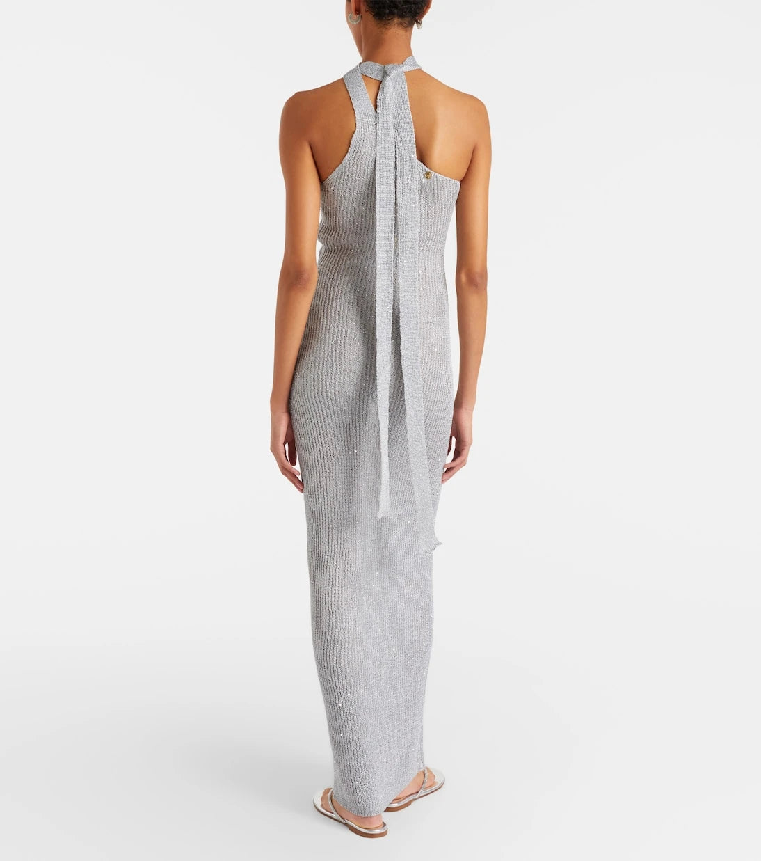 Bananhot - Aretha sequined one-shoulder maxi dress
