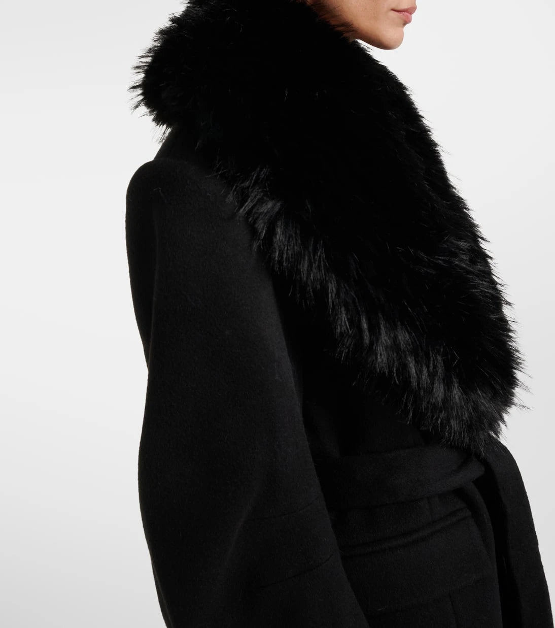 Rotate - Belted wool coat