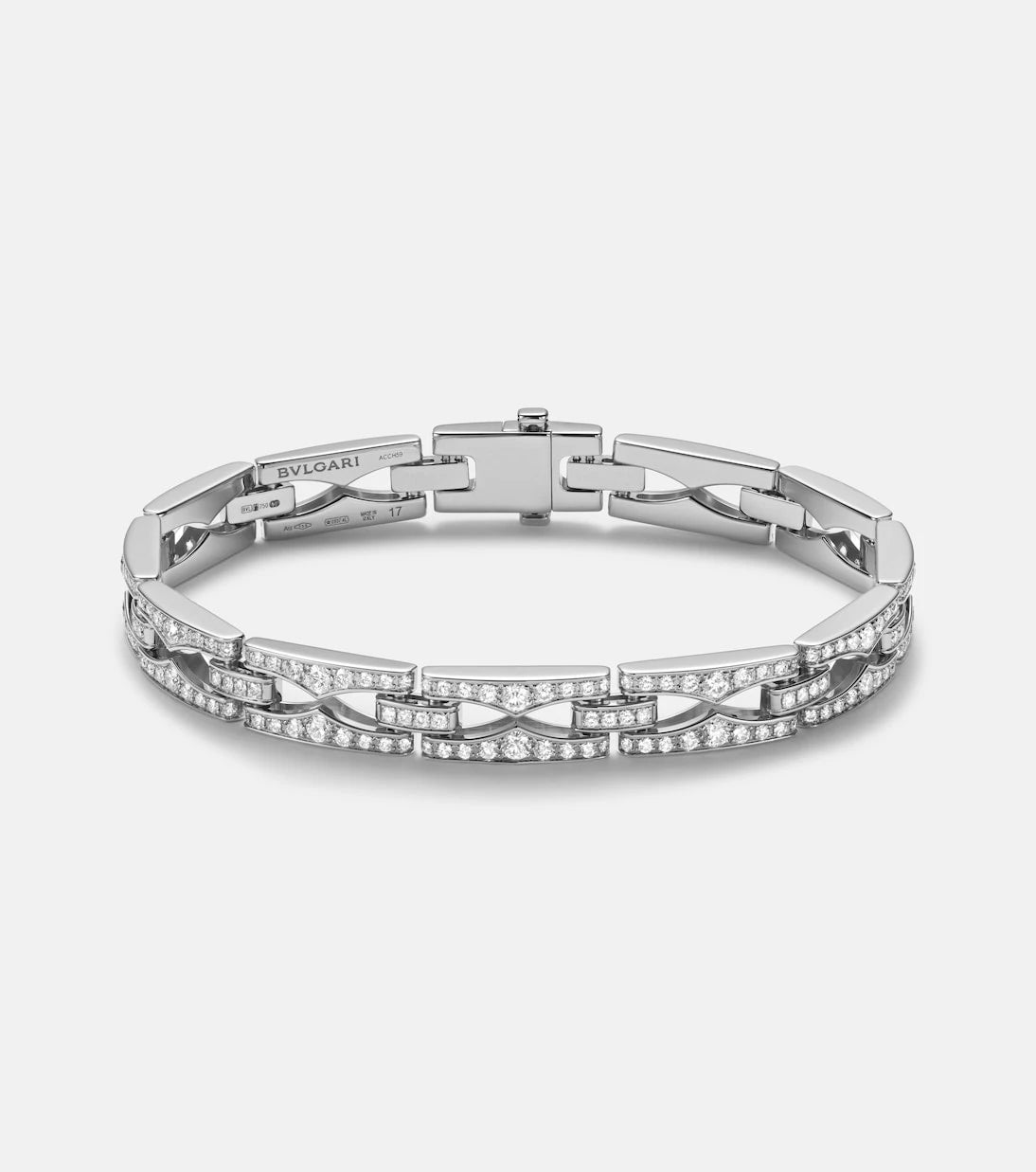 Bvlgari - B.zero1 18kt white gold bracelet with diamonds