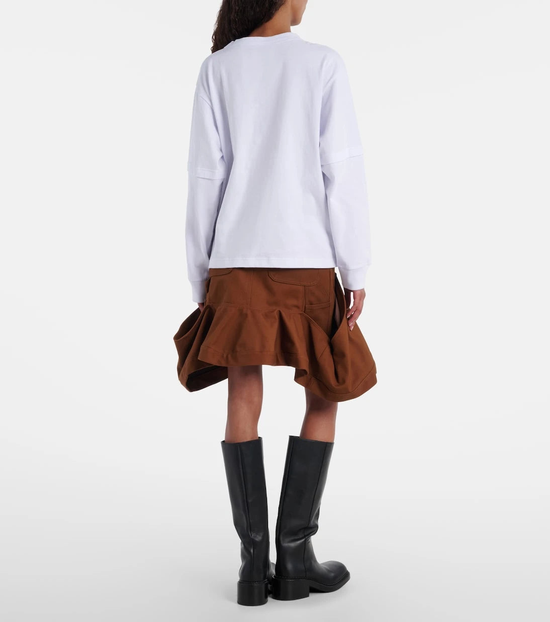 Sacai - x Carhartt layered cotton jersey top