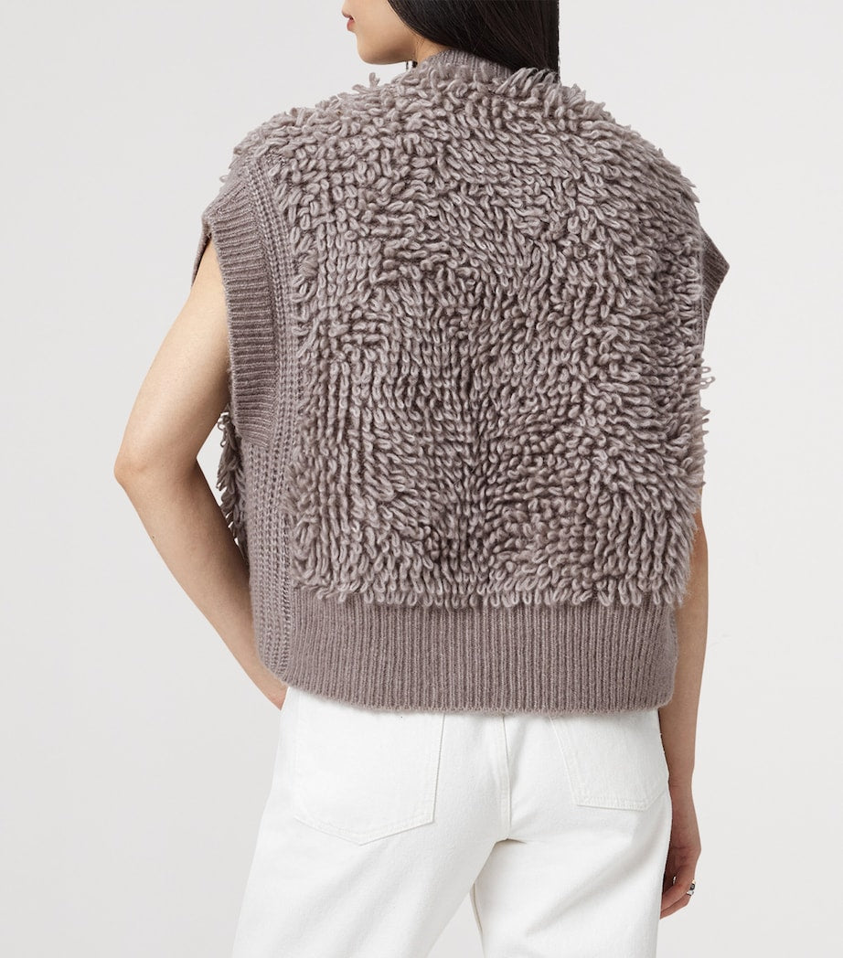 Wool-Blend Open-Front Elias Gilet