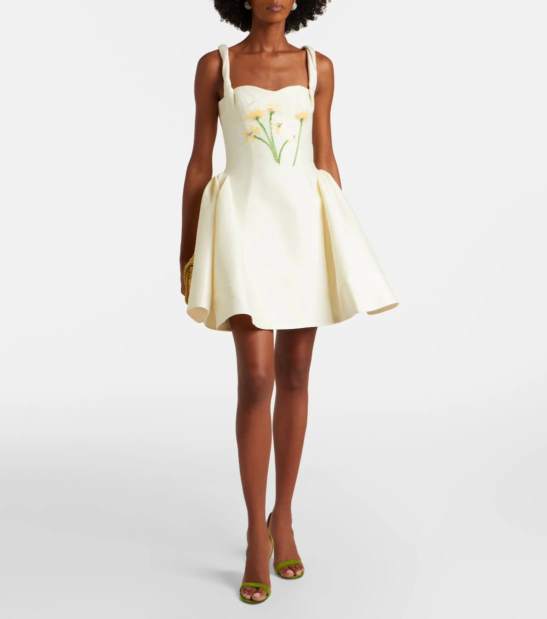 Leo Lin - Ariel embellished wool and silk minidress