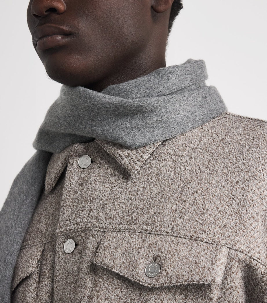 Brown Wool-Alpaca Trucker Jacket