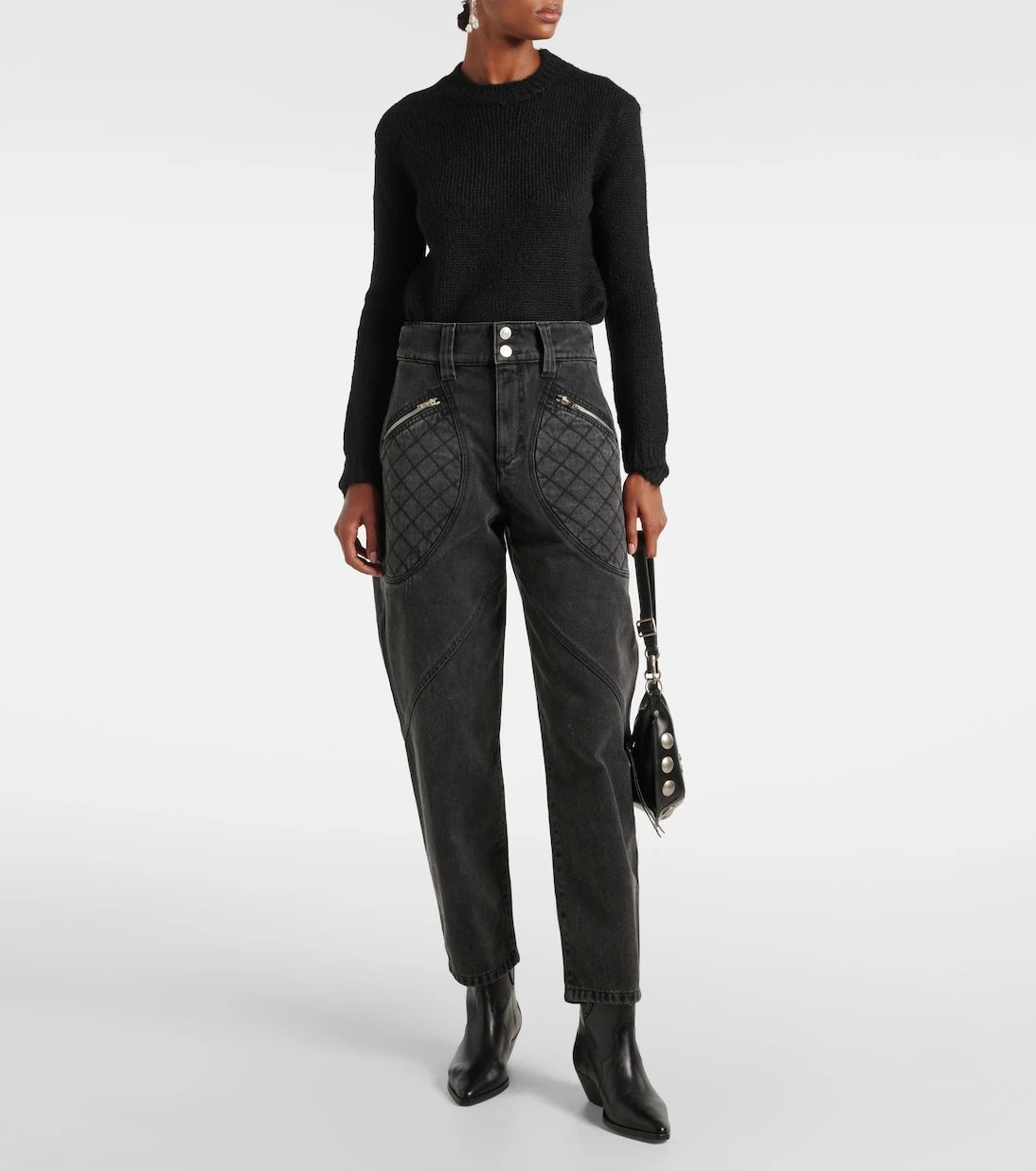 Isabel Marant - Catarina panelled tapered jeans
