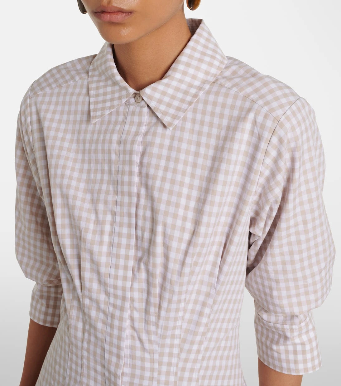 Simkhai - Jazz gingham cotton-blend shirt dress
