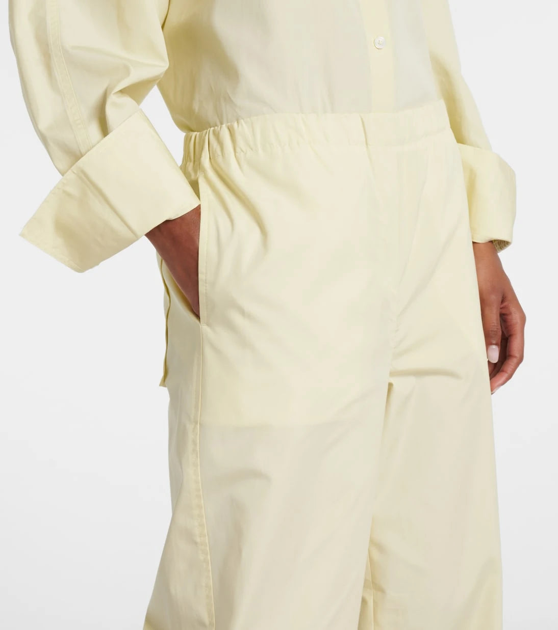 Toteme - Cotton poplin wide-leg pants