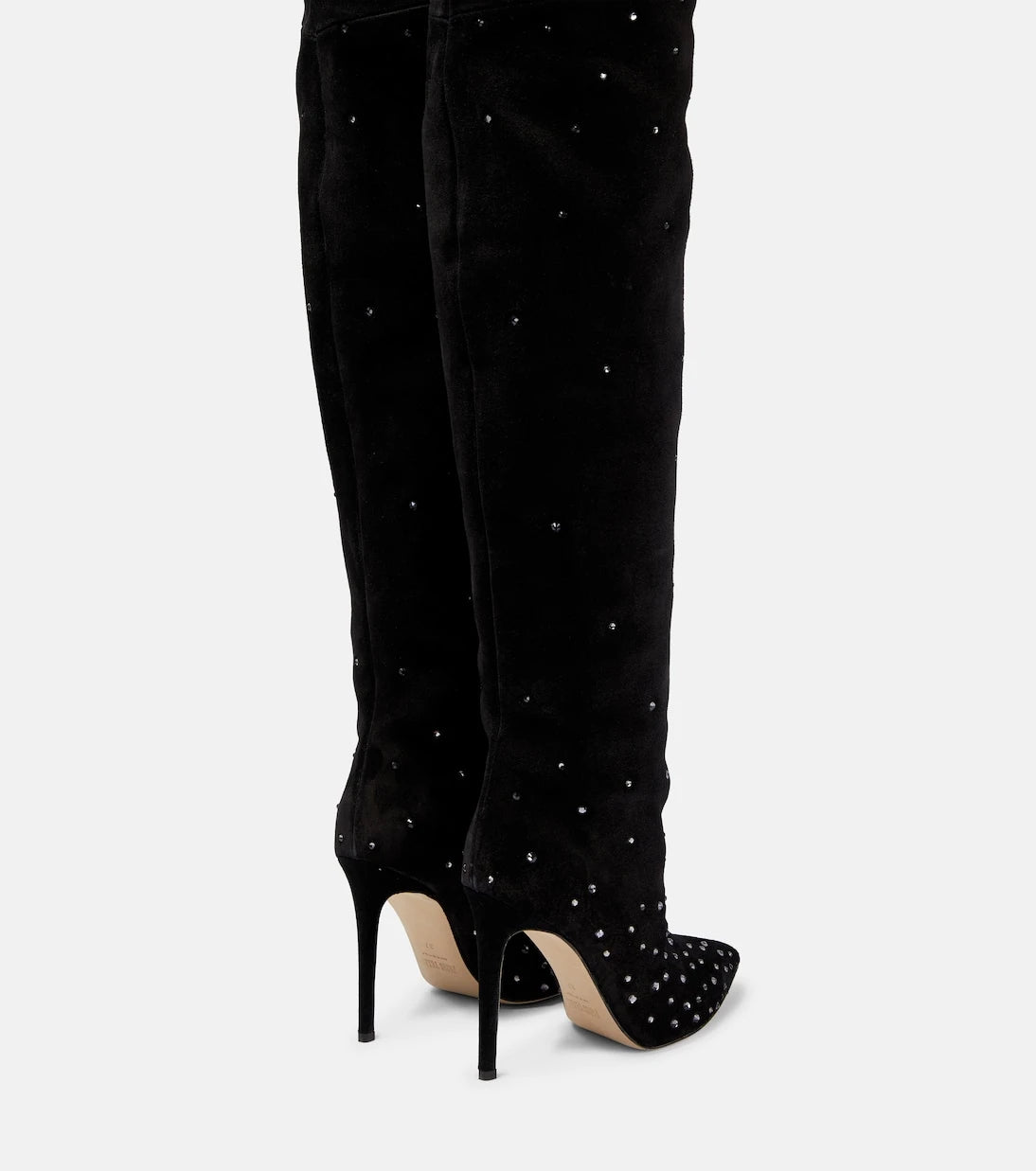 Paris Texas - Embellished suede over-the-knee boots