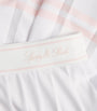 Embroidered Vendome Script Pleated Mini Skort WHITE