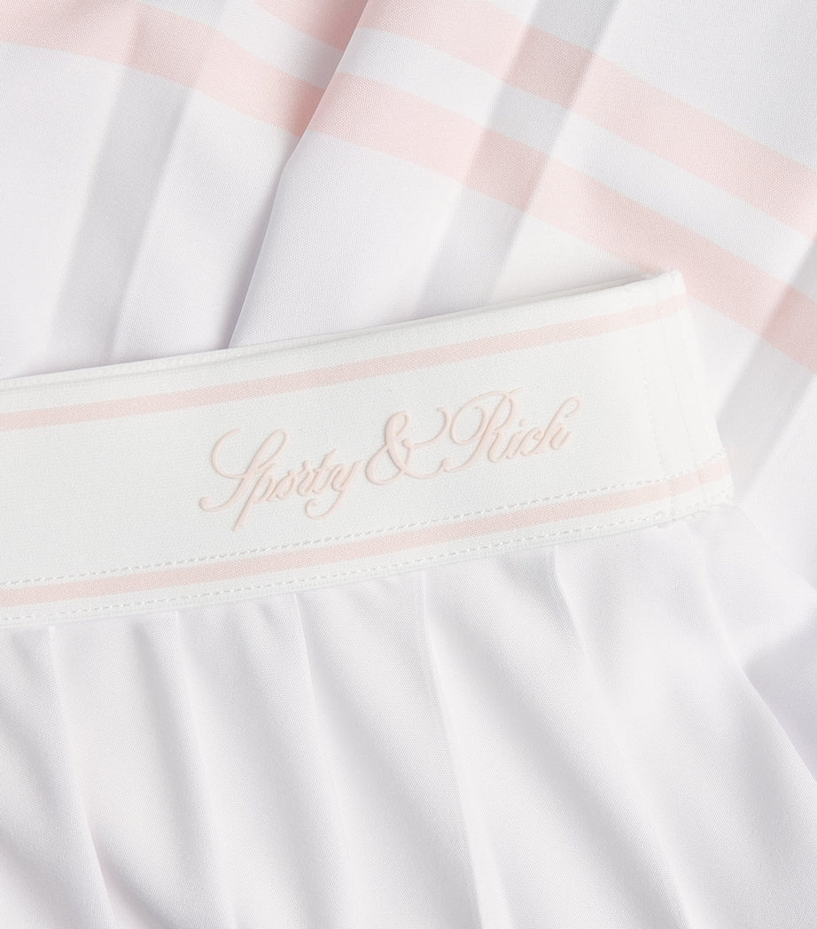 Embroidered Vendome Script Pleated Mini Skort