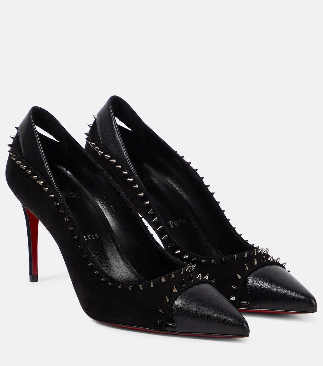 Christian Louboutin - Duvette Spikes 85 leather pumps