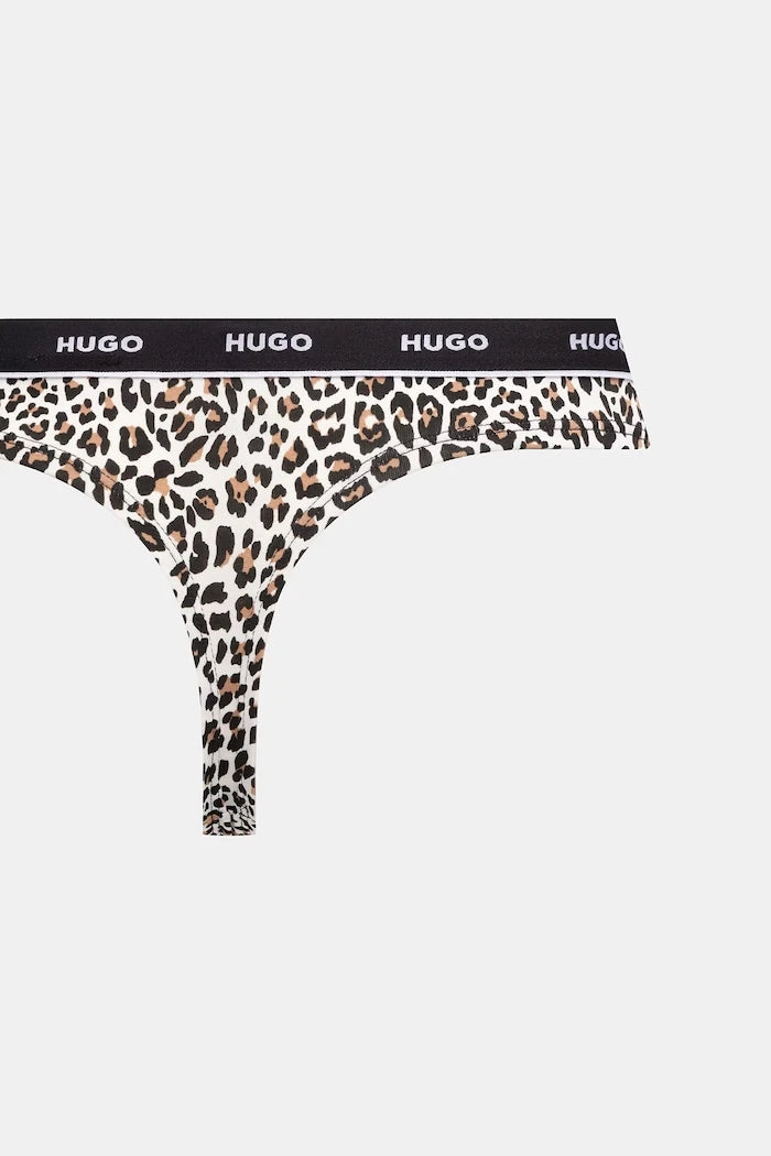 HUGO Kadın Pamuk Elastan Triplet Thong Design 3'lü