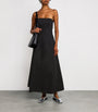 St. Agni Black Organic Cotton-Blend Strapless Maxi Dress