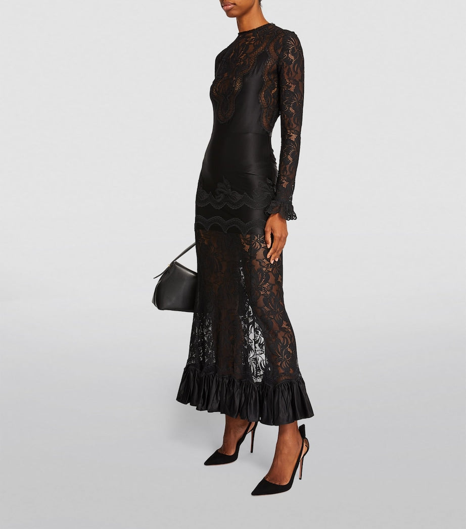 Aquazzura Black Suede Bow Tie Pumps 105