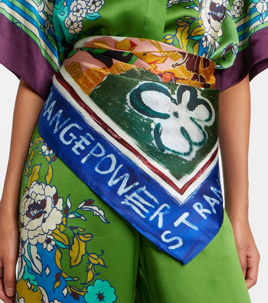 Alémais - x MLAK Tangible Love printed silk twill scarf