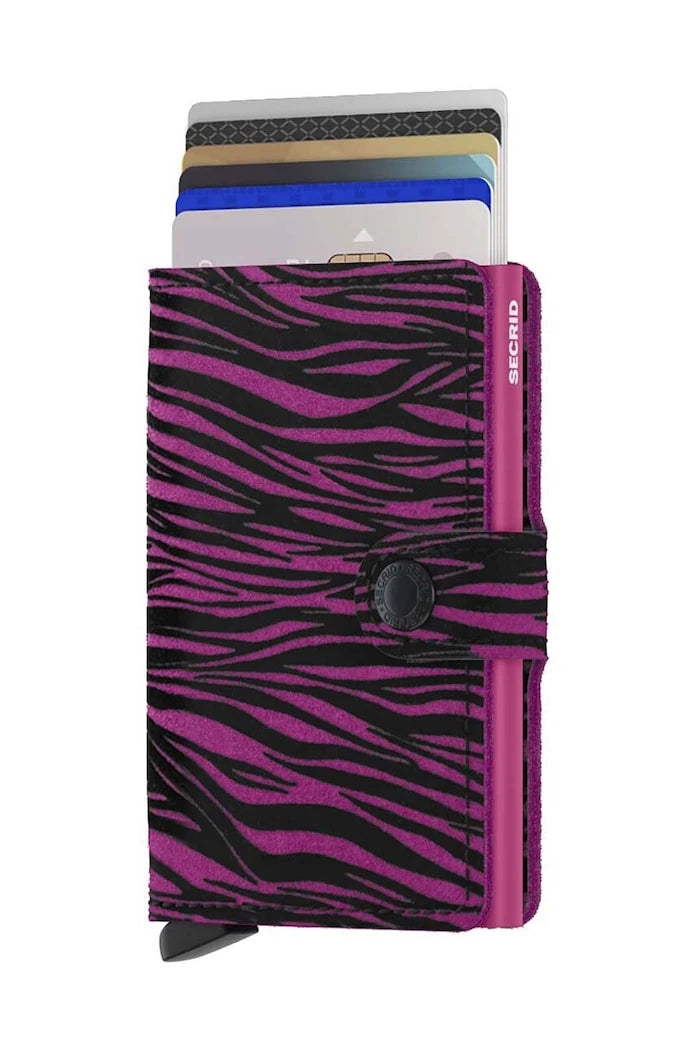 Кожен портфейл Secrid Miniwallet Zebra Fuchsia