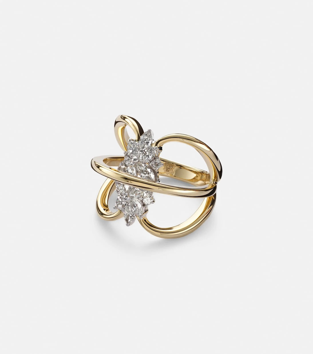 Yeprem - Golden Strada 18kt gold ring with diamonds