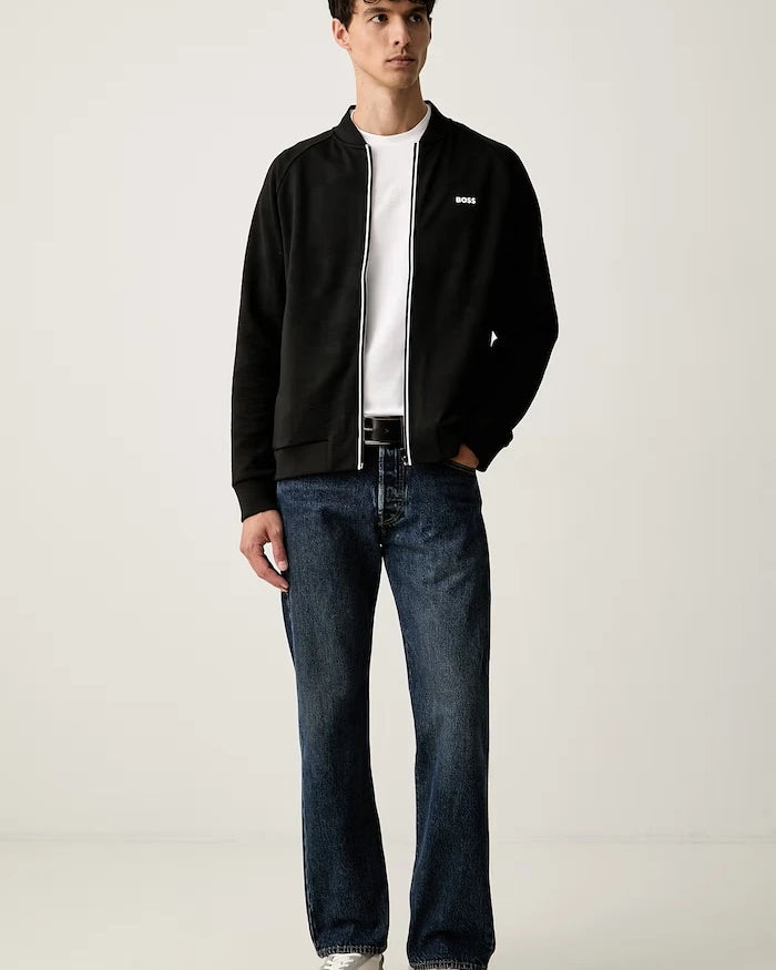 BOSS Green erkek fermuarlı sweatshirt SW_Network JQ FZ