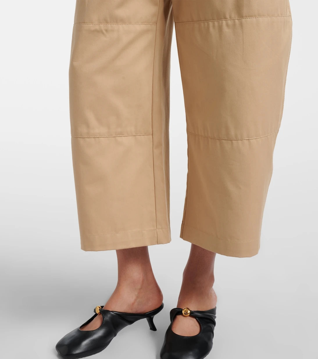 Loewe - Cotton cropped barrel-leg pants