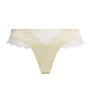 Kiki de Montparnasse Yellow Silk-Lace Insert Thong