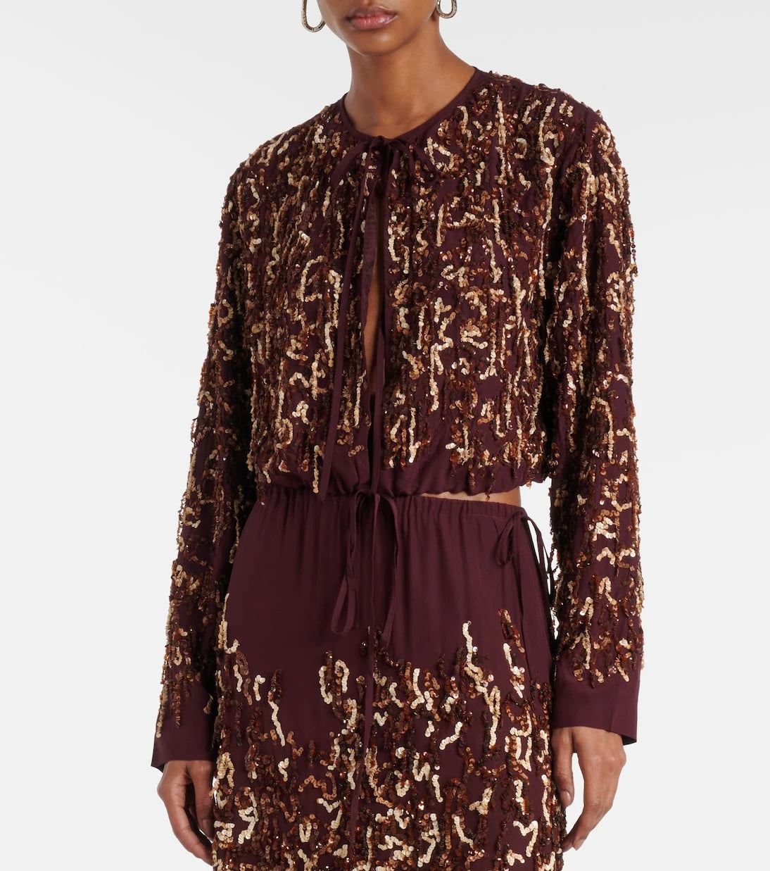Dries Van Noten - Sequined silk jacket