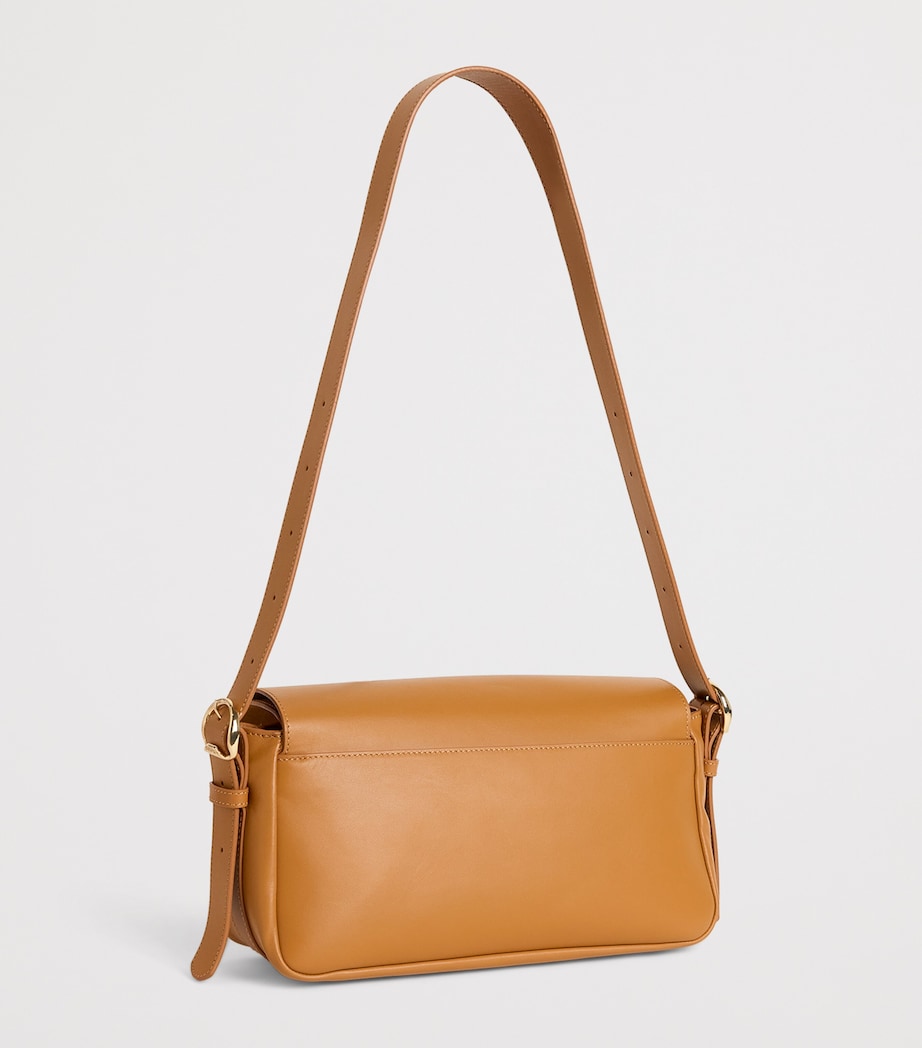 Beige Leather Crossbody Bag
