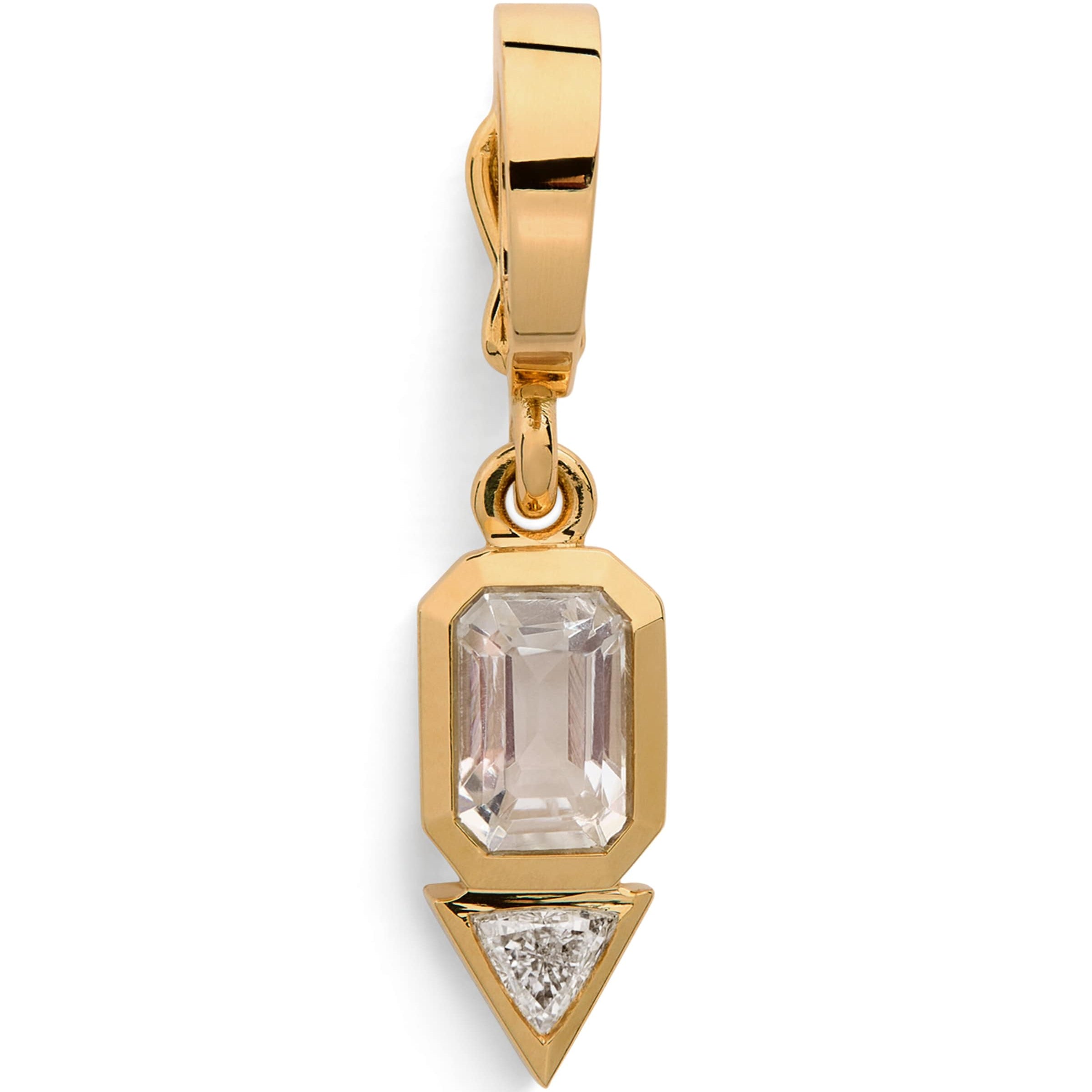 Yellow Gold, Moonstone and Diamond June Charm