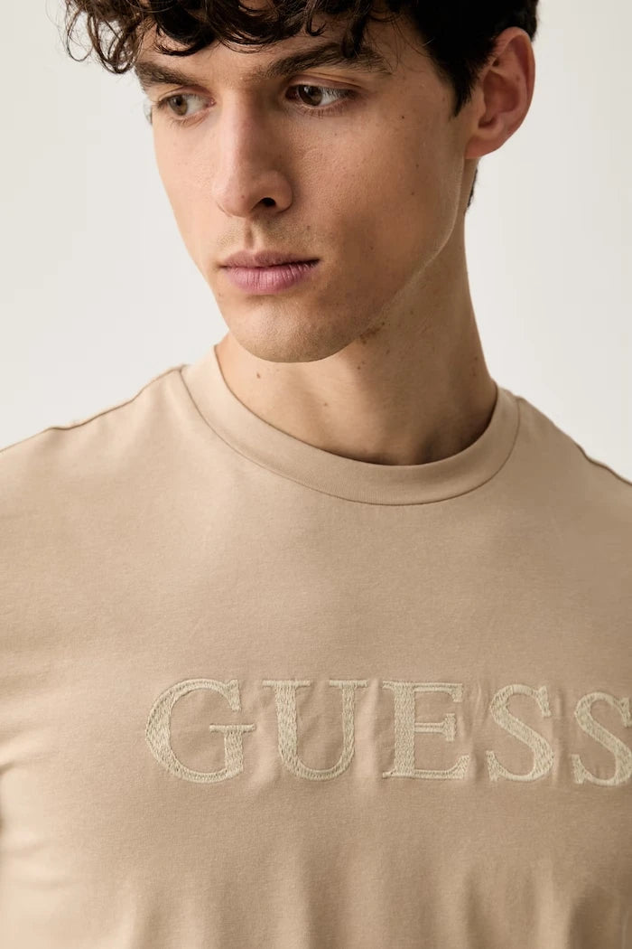 Guess erkek pamuklu elastanlı tişört PRAT