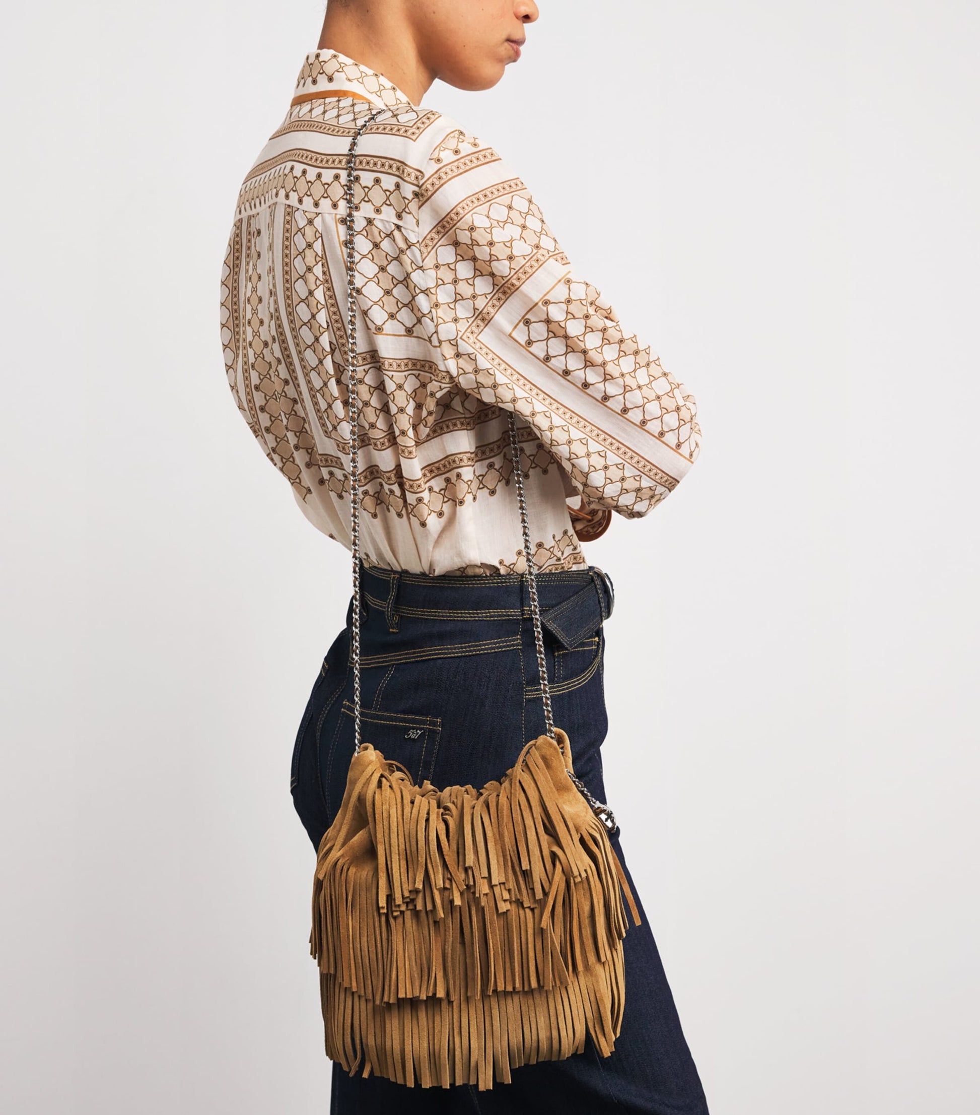 Mini Suede Fleming Top-Handle Bag