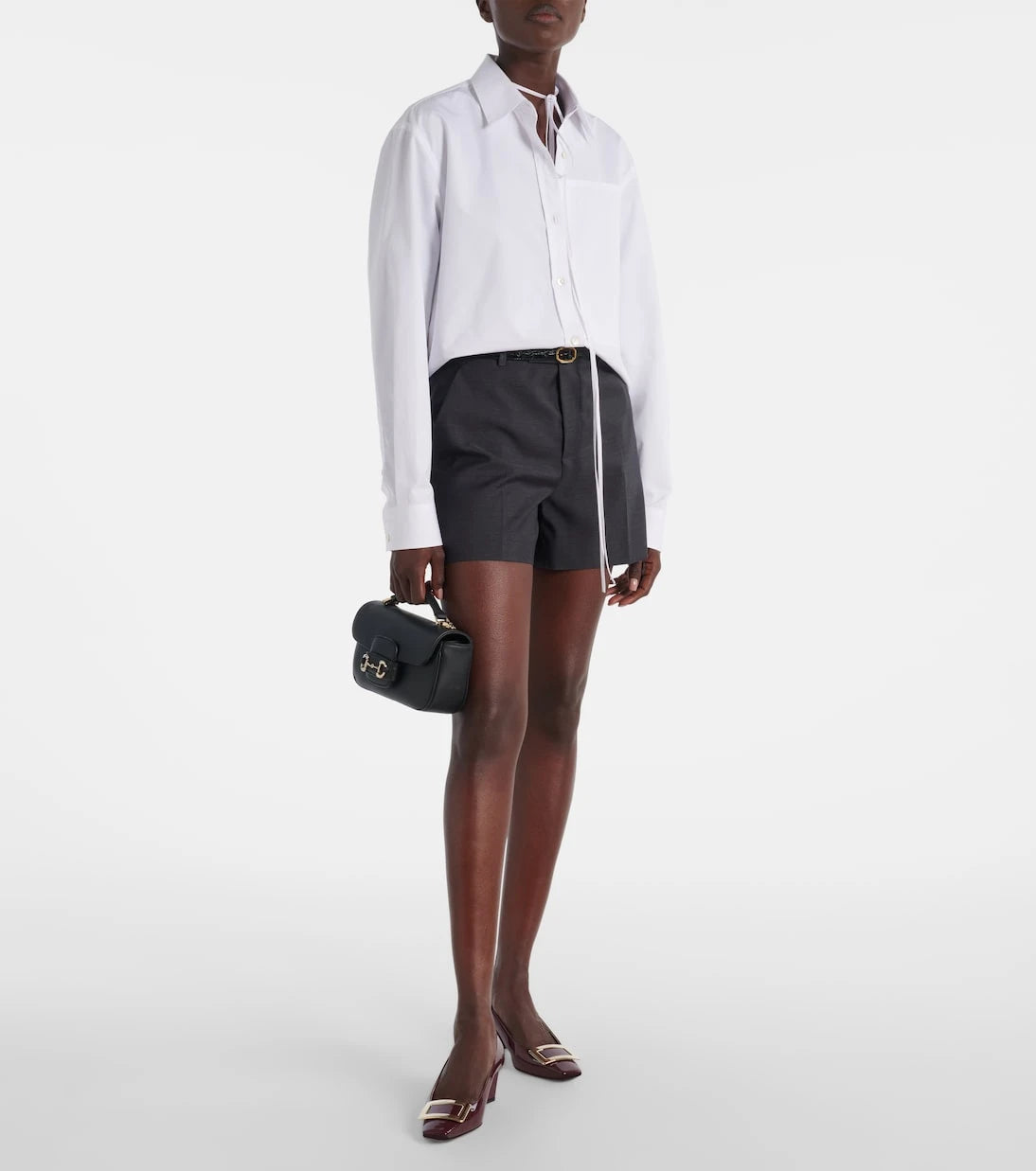 Roger Vivier - حذاء بيل فيفييه 45 بكعب من الجلد اللامع