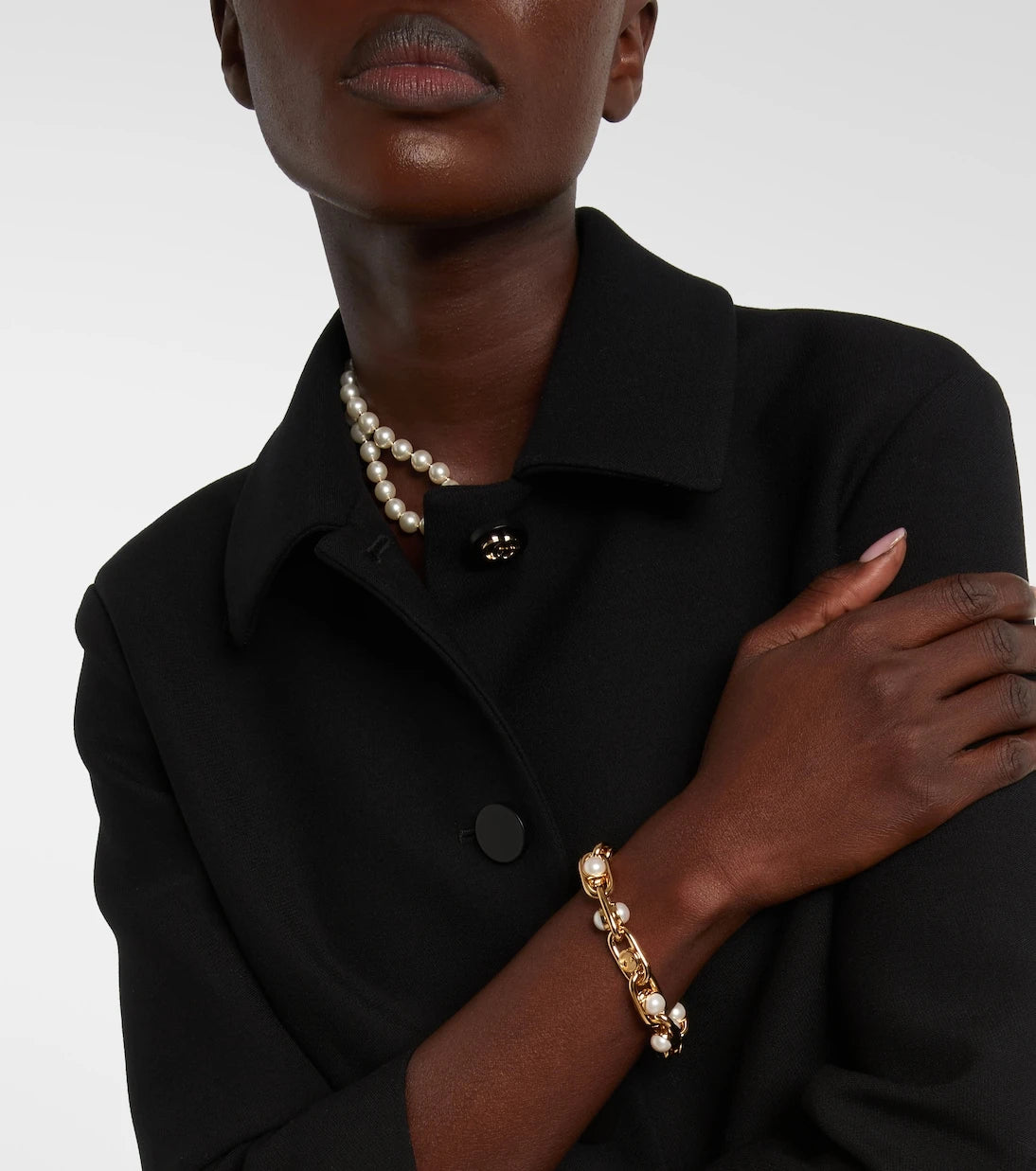 Gucci - Faux pearl chain bracelet