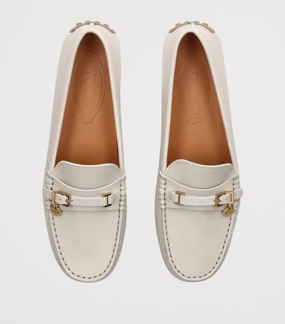 Ivory Leather City Gommino Driving Shoes