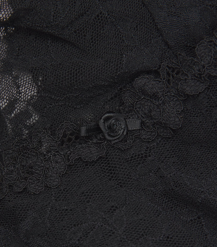 Stretch-Lace Boyshorts SOOT