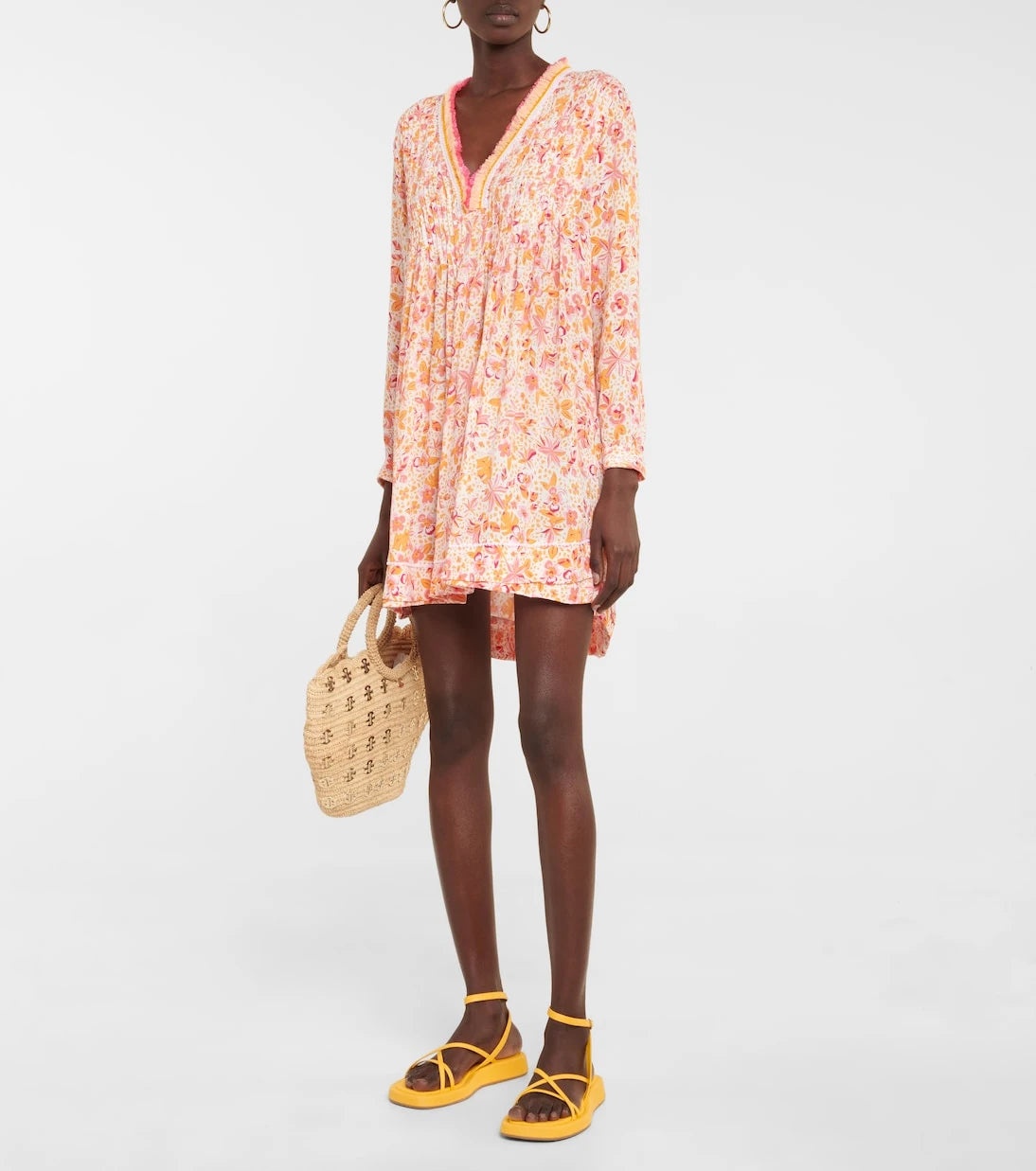 Poupette St Barth - Ola floral rayon georgette minidress