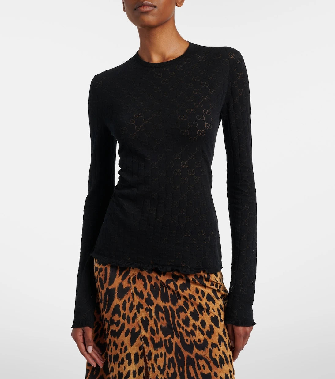Gucci - GG cotton-blend devoré sweater