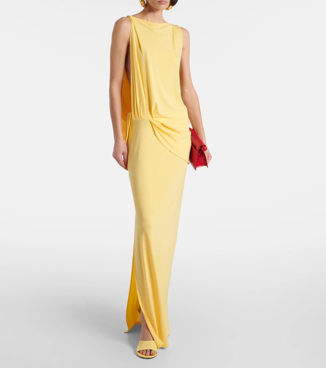 Jacquemus - Peplo jersey maxi dress