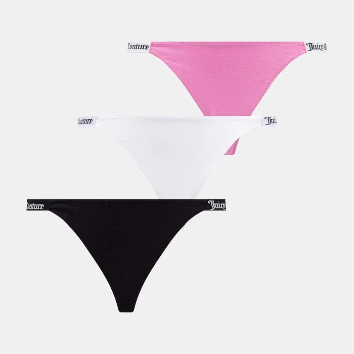 Juicy Couture Kadın Pamuklu String Külot 3'lü Demi Thng