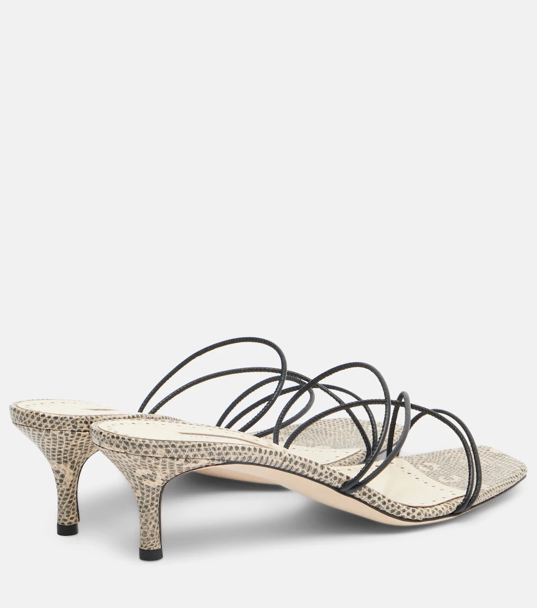 Manolo Blahnik - Ninfe 50 snake-effect leather mules
