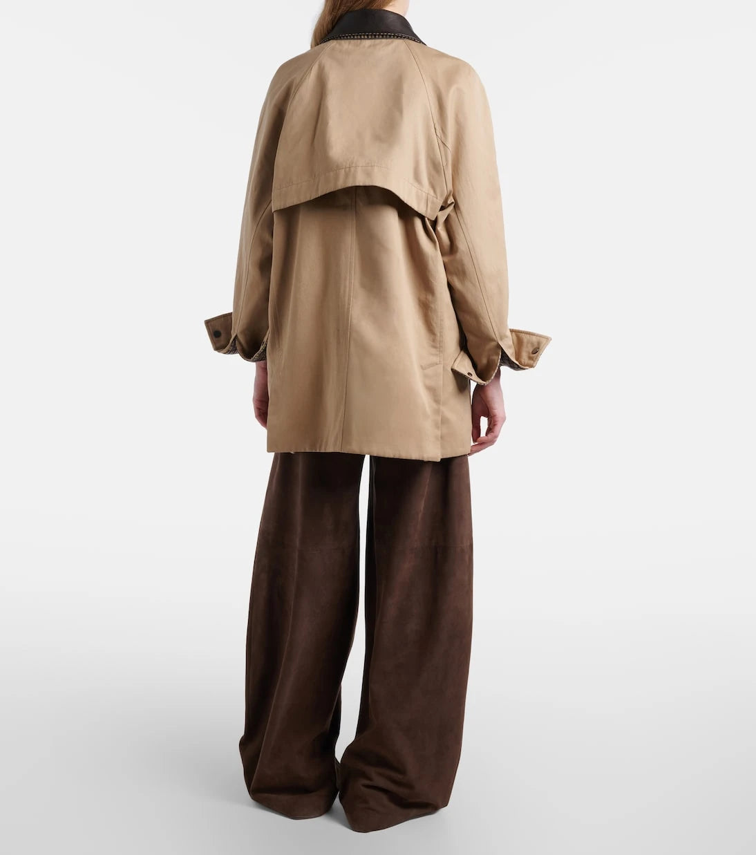 Brunello Cucinelli - Suede wide-leg pants