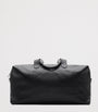 Leather Check-Embossed Duffle Bag