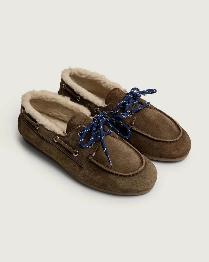 Posa kadın süet loafer Boat Loafer