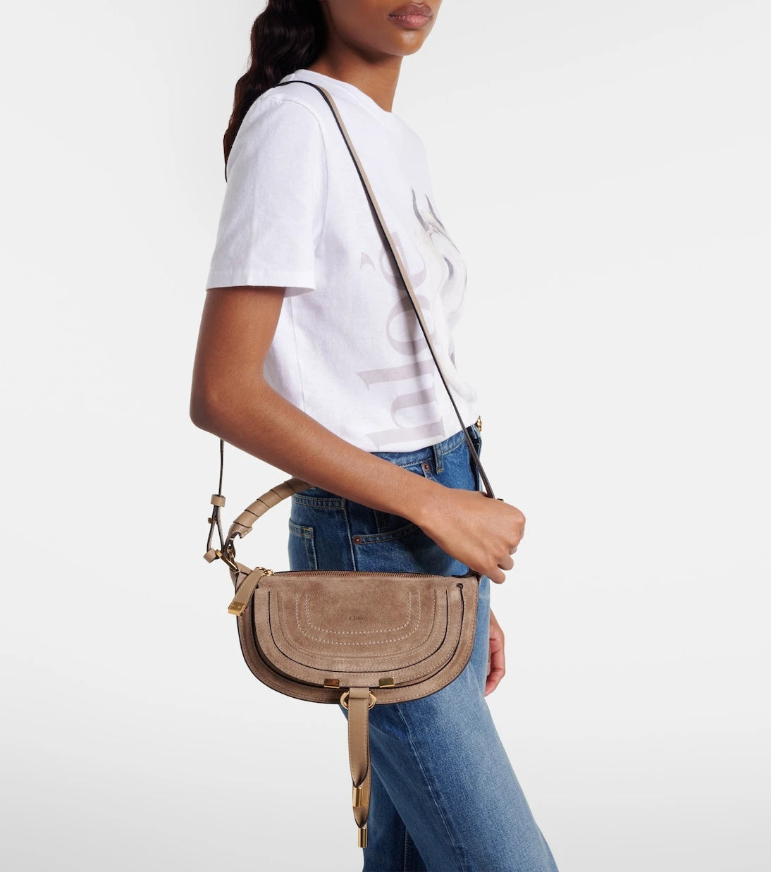 Chloé - Marcie Mini suede shoulder bag