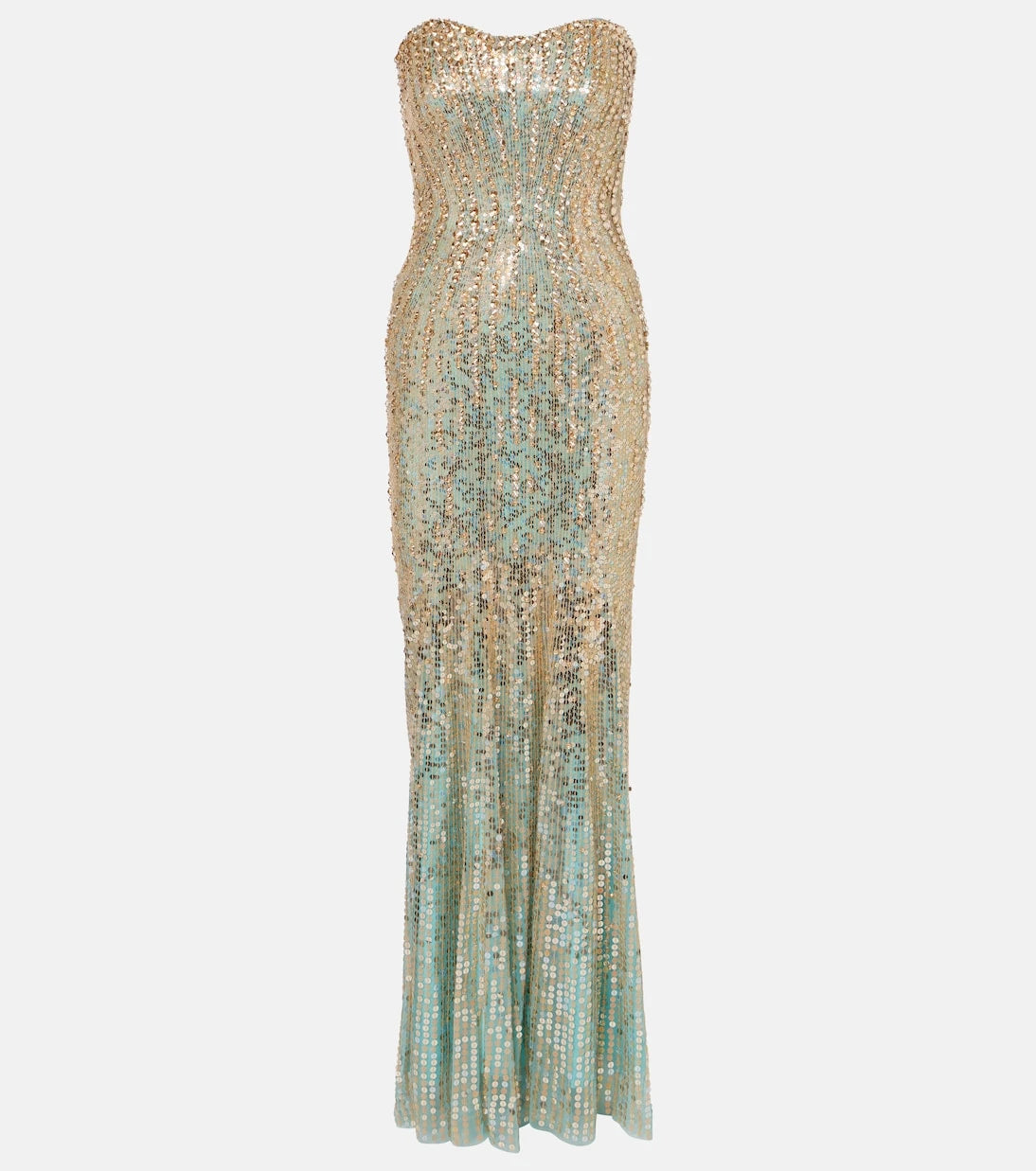 Jenny Packham - Sarai sequined strapless gown