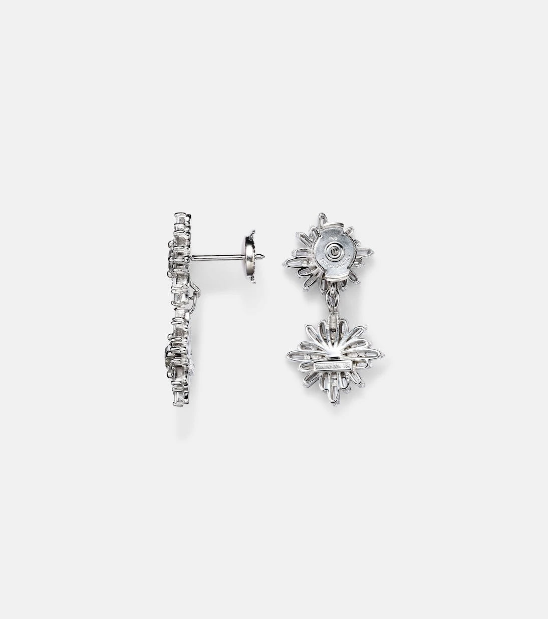 Suzanne Kalan - 18kt white gold drop earrings with diamonds
