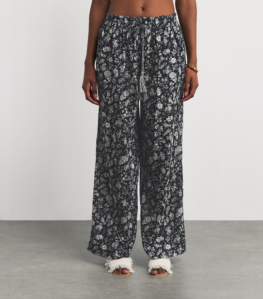 Floral Azra Wide-Leg Trousers